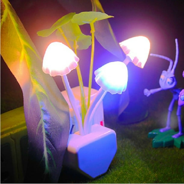 Comprar Luz LED nocturna enchufable de 2 colores para bebé, luz de