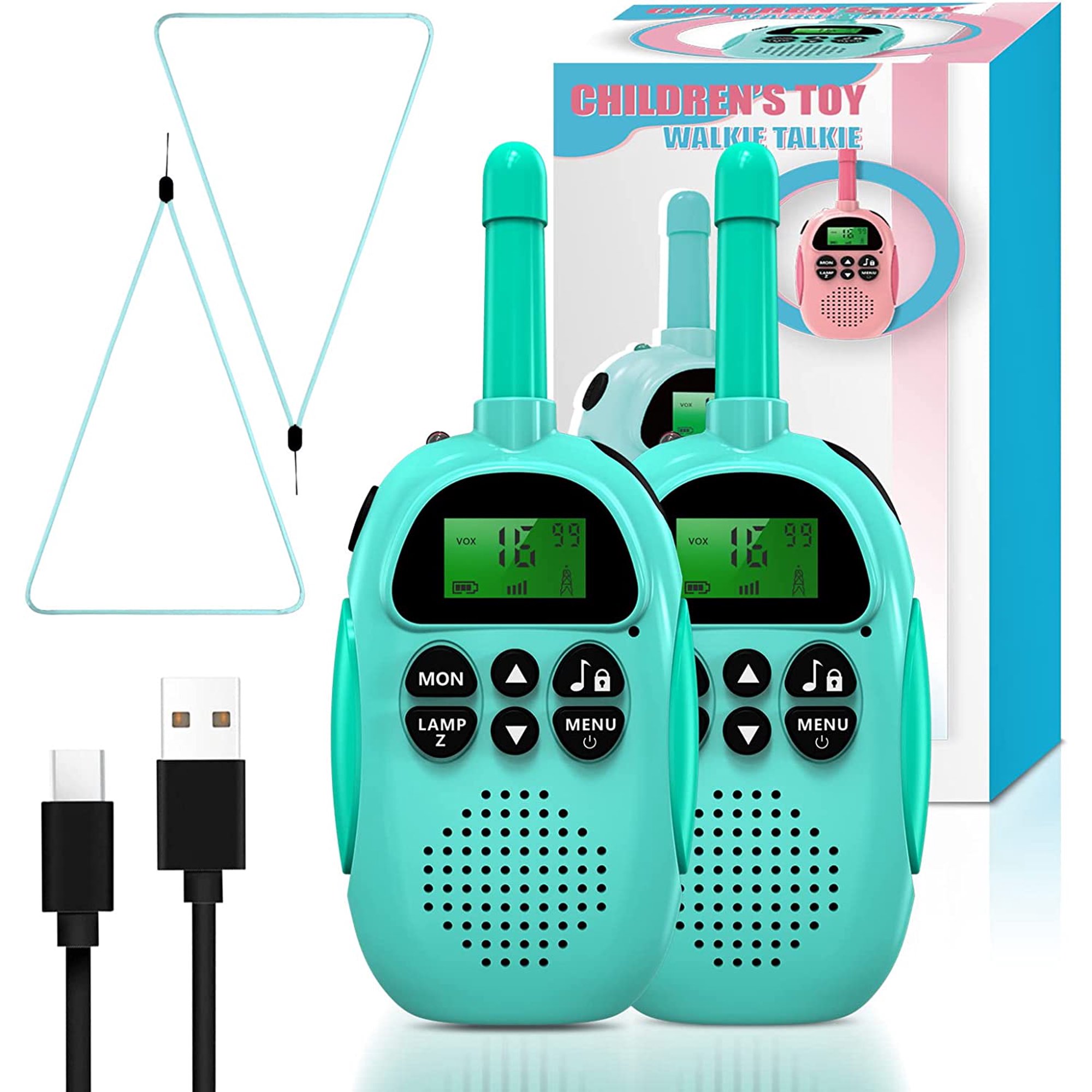 Walkie Talkie Inalámbrico Klack® Para Niños Y Niñas, Recargable