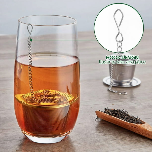  FRCOLOR Colador de té de pingüino, 1 filtro de té de acero  inoxidable, infusor de té para especias de té de hojas sueltas, color  blanco : Hogar y Cocina