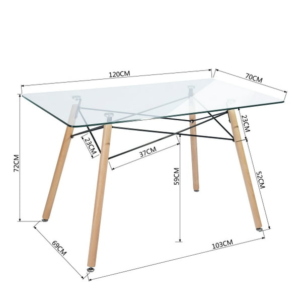 Tablero para tapa de mesa de cristal templado de 6 mm - 70 X 120 - Para  proteger mesas de comedor, mesas de jardin, mesas de oficina.