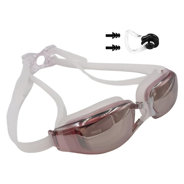 Gafas de natación Hombre Silic Uv Adjable Gafas de natación con tapones  para los oídos Hombres Mujeres Gafas