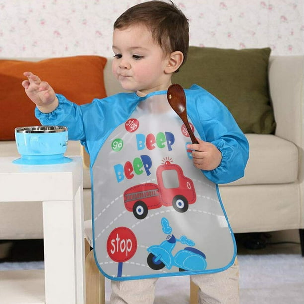 4 piezas de ropa de trabajo impermeable EVA para niños, ropa de dibujo para bebés, baberos Vhermosa 222001-1 | en línea