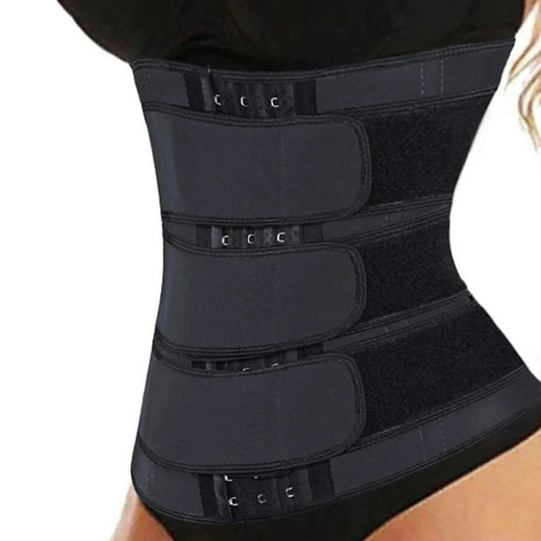 Fajas de neopreno para mujer Sudor cinturo Entrenador Control de barriga  Cinturón - Negro M Yinane entrenador de cintura para mujeres