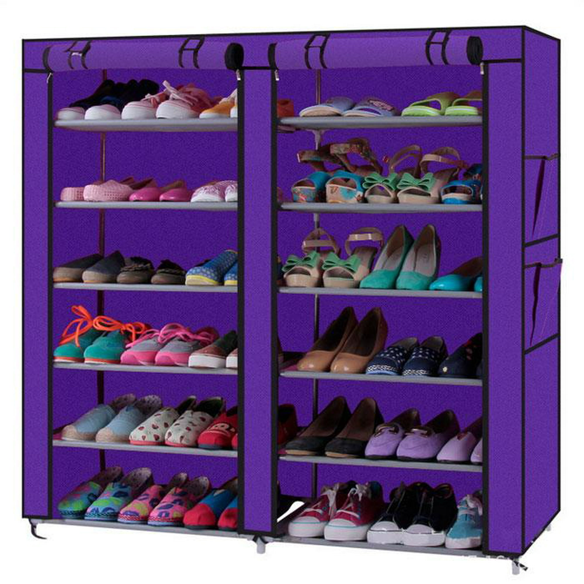 Zimtown Gabinete de almacenamiento de zapatos de 6 niveles y 12
