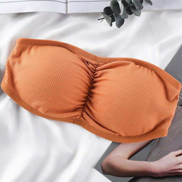 invisible para mujeres y niñas, ropa interior cómoda sin espalda acolchada extraíble, sin , lencería Sujetador invisible Aurrera en línea
