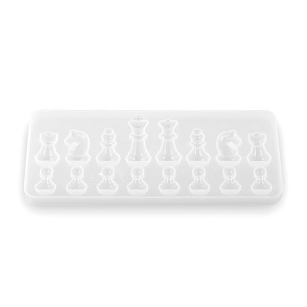 Molde de resina epoxi de ajedrez hecho a mano, bricolaje, artesanía,  joyería de silicona, molde de ajedrez y tarjeta de silicona, resina, molde  de