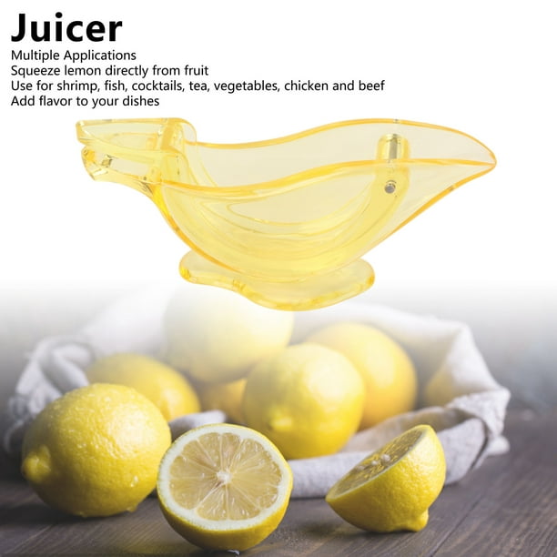 Exprimidor manual de limón, exprimidor manual de rodajas de limón acrílico,  exprimidor de frutas transparente portátil, forma de pájaro elegante