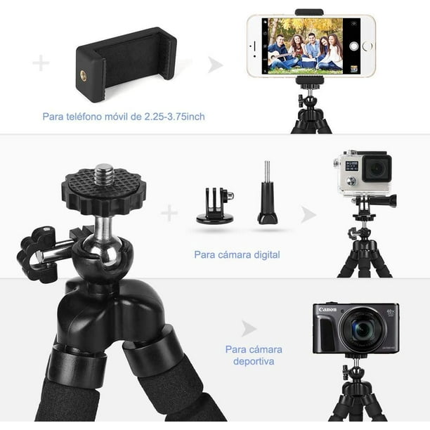 Mini trípode para teléfono, para Yg300 Tripe, cámara de proyector, para  iPhone Ttripode X, 8, 7, 6S, Xiaomi, Samsung (negro) - AliExpress