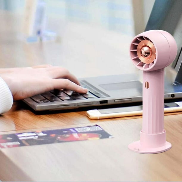 Ventilador de mano portátil, mini ventilador de mano con batería recargable  USB, ventilador de de escritorio personal de , 6- , Conejo azul Sunnimix  mini ventilador de escritorio