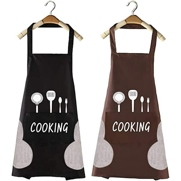 2 Piezas Delantal Cocina Hombre Mujer Delantal Cocina Profesional
