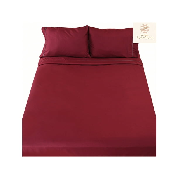 Rv-King Size Juego de sábanas 100% algodón egipcio | 4 piezas sábanas para  cama Rv-King Size | 800 TC | Tejido de satén para una sensación suave | Se