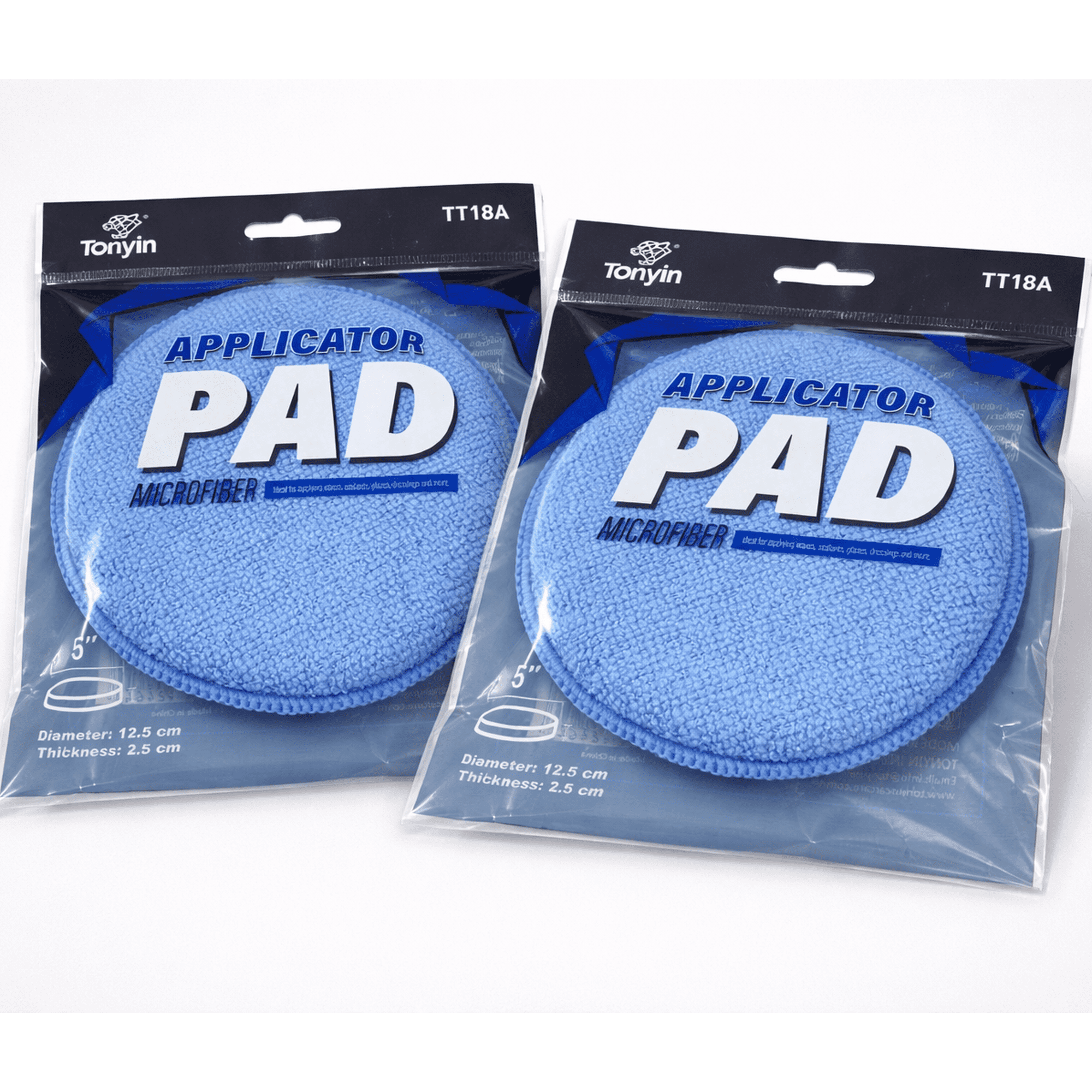 Kit 2 esponjas aplicadoras de microfibra para detallado automotriz applicator pad microfiber tonyin 5''