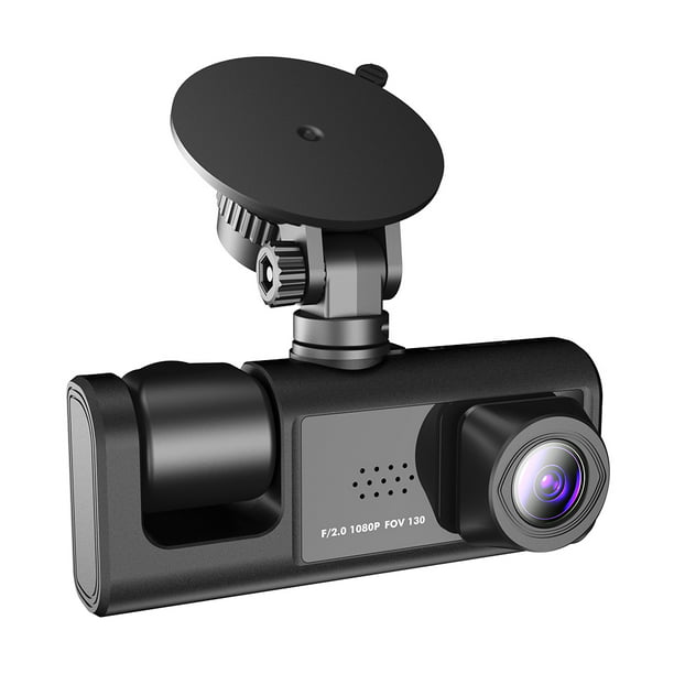  Cámara DVR para automóvil de 5.0 pulgadas, 3 lentes de cámara  retrovisor, cámara de tablero de visión nocturna 1080P, grabadora de video  de registro (nombre del color: con 6M RCC, memoria