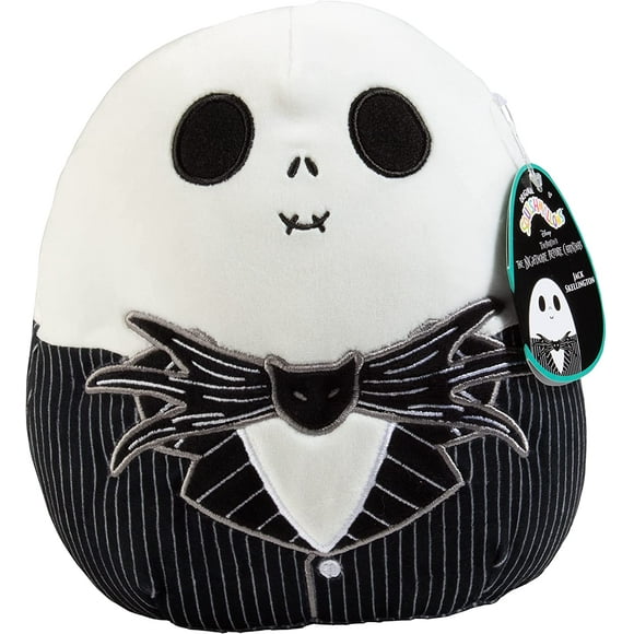 squishmallows 8 jack skellington  officially licensed kellytoy halloween plush  collectible soft  squishy stuffed animal toy  nightmare before for kids girls  boys  8 inch