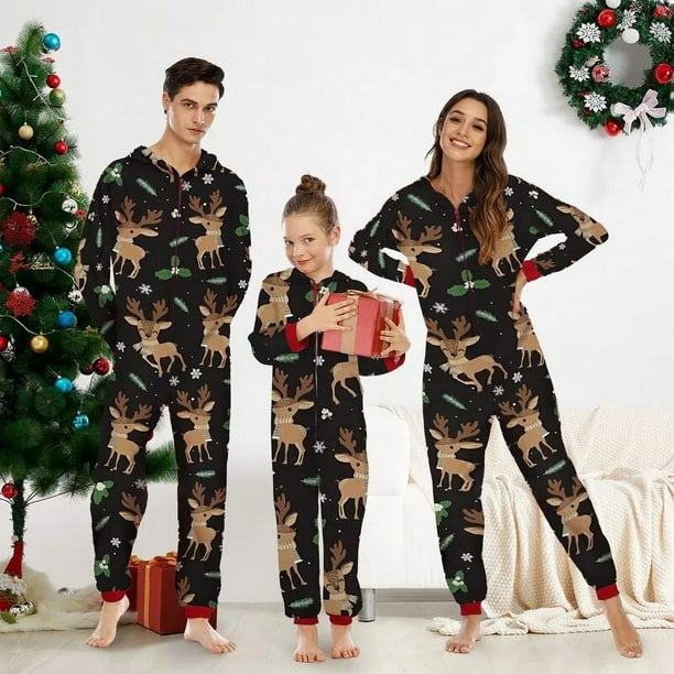 Conjuntos de pijamas de Navidad para madre e hija, peleles para bebé, ropa  de dormir de Navidad, conjuntos de ropa a juego para familia, 2023