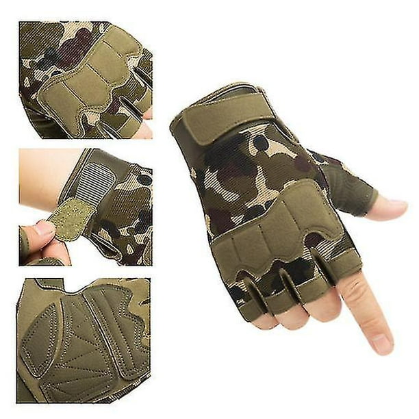 Un par de guantes militares de combate táctico para hombres, guantes  deportivos de verano, protecció JAMW Sencillez