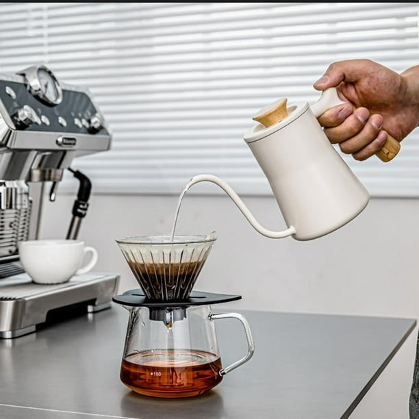 Hervidor de agua pequeño con cuello de cisne, tetera de té y café