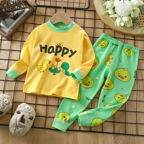 Conjunto de ropa de dormir para niños, ropa de dormir, Jersey, top, pantalones, pijama de Navidad, dibujos animados de dinosaurios, pijamas para bebés, niños y niñas, invierno, otoño