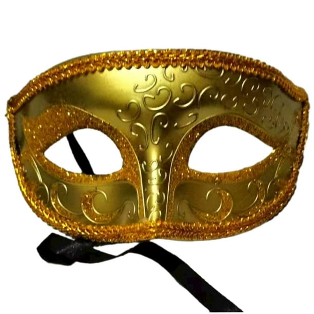 Máscara de mascarada, máscara de ojos, accesorios de máscara de graduación para  disfraces, carnaval, club nocturno oro Yuyangstore Antifaz de mascarada