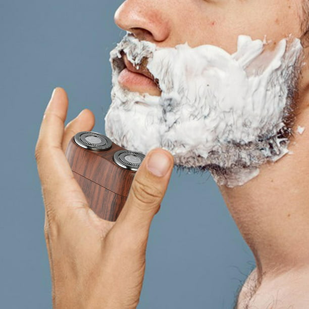 Afeitadora eléctrica para hombre, regalos, cabeza lavable, 2 niveles  ajustables para afeitado de viaje Marrón Salvador Mini afeitadora eléctrica