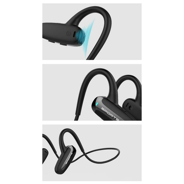 Auriculares abiertos inalámbricos Bluetooth de conducción de aire para  correr, entrenamiento, ciclismo, sobre la oreja, impermeables, IPX5, para