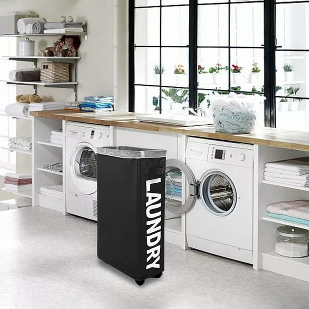 Lavandería enrollable, lavadero con ruedas, organizador de carrito de lavandería, red p perfecl Ropa sucia | Walmart en línea