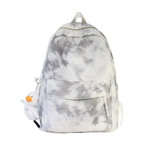 mochila escolar versátil de gran capacidad para mujer morral escolar de tela de nailon de color sólido para estudiantes mochila de viaje de ocio al aire libre nueva moda fivean unisex