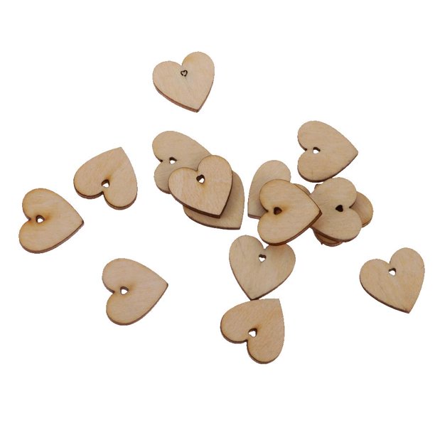 Rebanadas de madera con forma de corazones de amor, confeti de corazón de  madera, madera sin terminar, diferentes tamaños, patrón de madera rústica