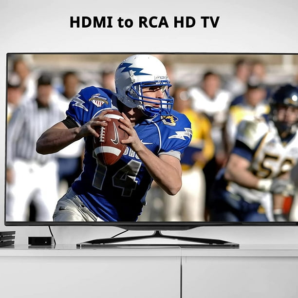 Cable HDMI a RCA 1080P HDMI macho de 5 pies a 3-RCA Video Audio Audio AV  Cable Adaptador Conector Transmisor unidireccional para TV, HDTV DVD