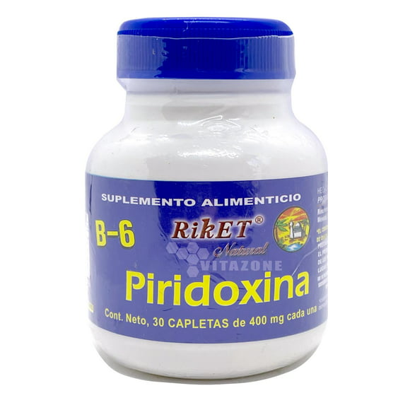 vitamina b6 piridoxina 30 capletas de 400 mg riket riket riketvitamina6
