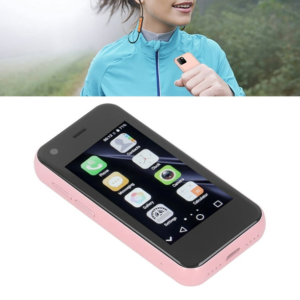Smartphone Mini tamaño 2,5 pulgadas HD pantalla táctil teléfono celular  ligero para trabajar 1GB RAM 8GB ROM rosa