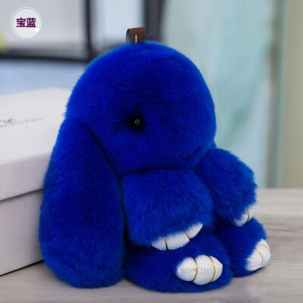 Peluche de conejo azul de 14 pulgadas para niños y bebés recién nacidos,  juguete de peluche de conejo abrazable con lazo para niños y niñas, gran