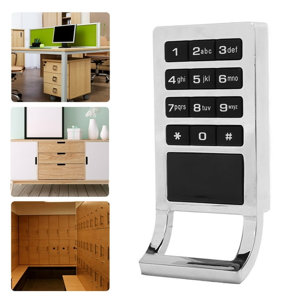 Cerradura electrónica de gabinete para puertas, cajones, taquillas, teclado  táctil para entrada sin llave, reemplazo de cerradura de leva con llave
