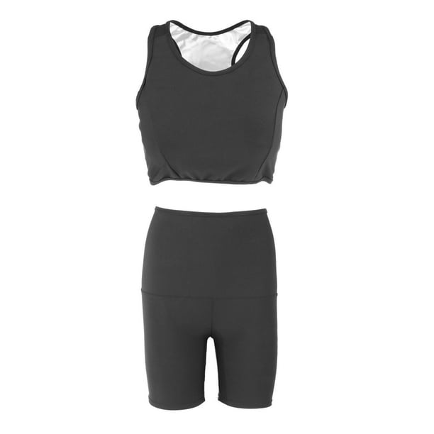 Trajes de sauna para mujer Body Shaper Sweat s Leggings Trajes de yoga  Fácil de limpiar Pantalones cortos M kusrkot Trajes de sauna fitness