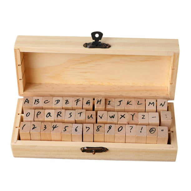  Letras adhesivas pequeñas de madera metálicas, letras del  alfabeto A-Z, etiquetas para manualidades : Productos de Oficina