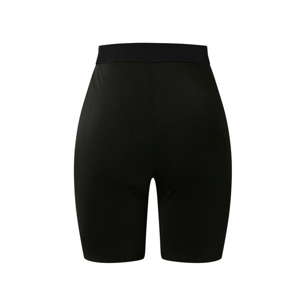 Gibobby Pantalones cortos de natación Pantalones de baño de talla grande  para mujer Pantalones cortos de baño de cintura alta Traje de baño  Pantalones co(Negro,G)