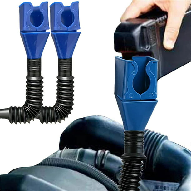 Embudo Snap Portátil Embudo de combustible de gasolina para automóvil Embudo  de llenado de manos libres Herramientas de cambio de aceite (Azul)