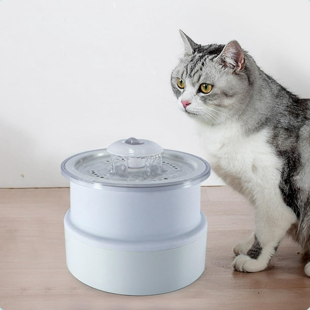 Fuente de agua para gatos, fuente de agua automática para mascotas de 2.6L,  dispensador de agua para Sunnimix Cuenco de bebida para gatos