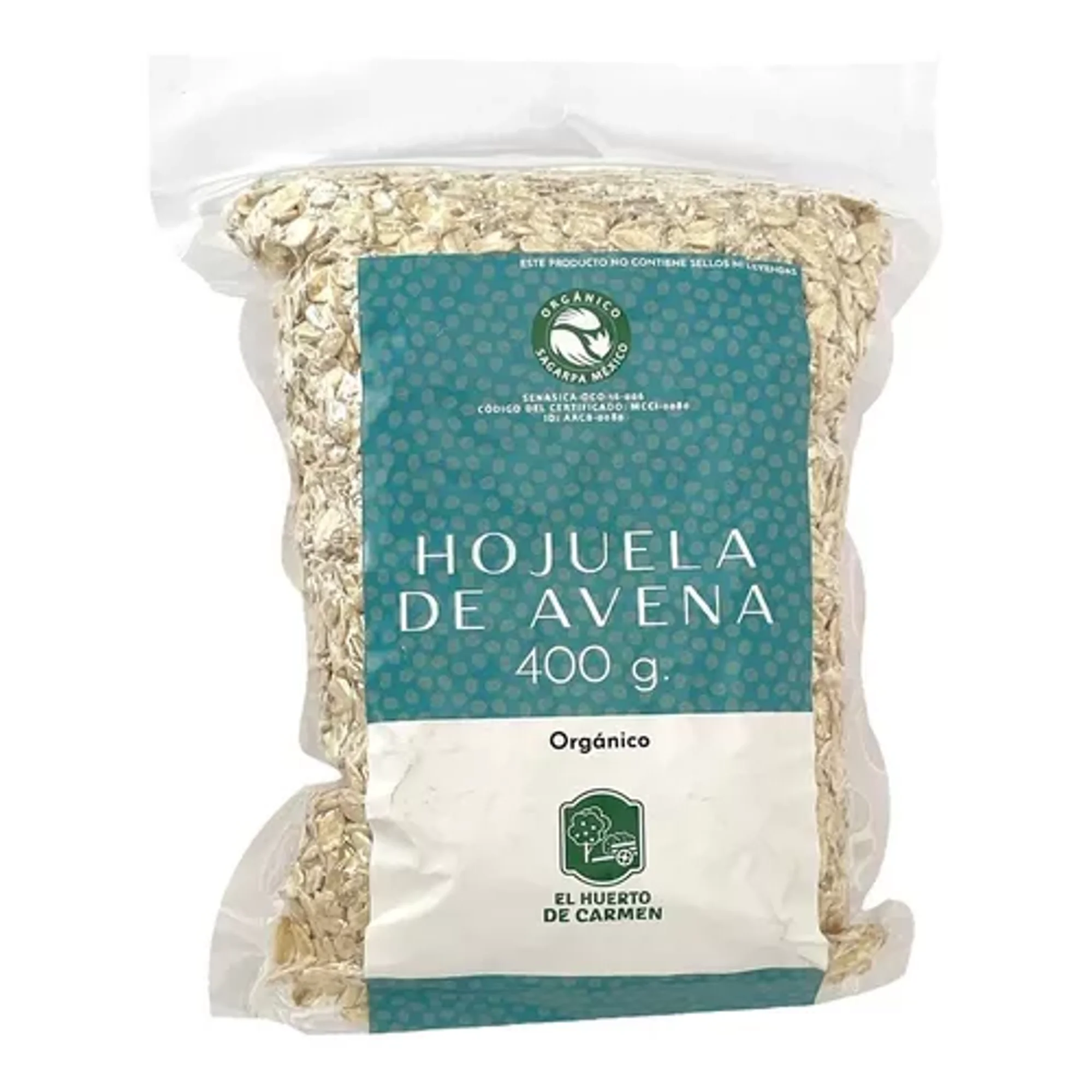 Avena en hojuela laminada agroecologica 400g huerto carmen