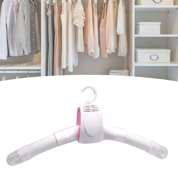 Secador de ropa eléctrico de viaje portátil, colgador para zapatos  inteligentes, perchero para ropa, máquina secadora eléctrica, enchufe  europeo blanco y rosa