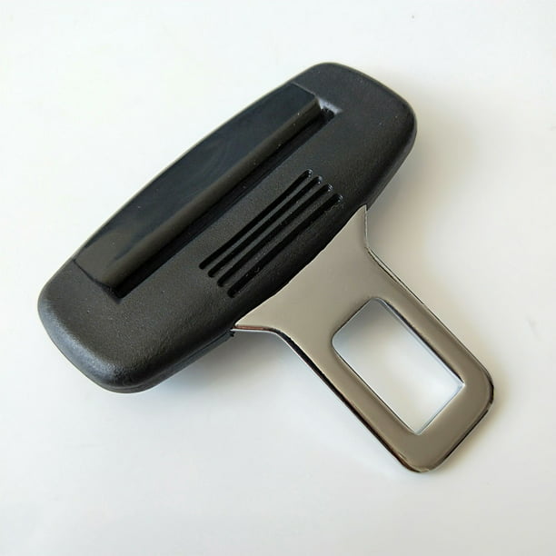 Paquete de 2 alarmas anti-cinturón de seguridad tapón de alarma de cinturón  de seguridad lengüeta para bloqueo de cinturón de seguridad de metal mango  de plástico en color negro Adepaton LL-2247