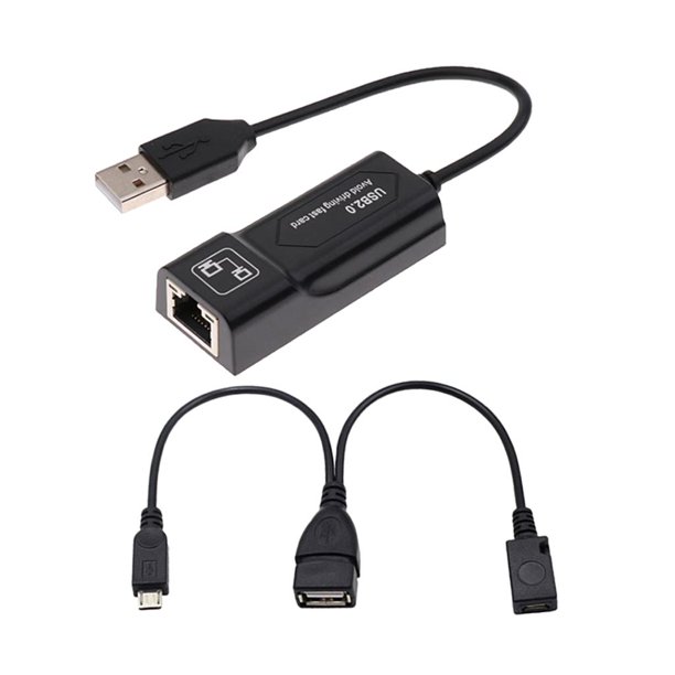 Adaptador Ethernet LAN con 3 puertos USB Hub con alimentación micro USB  para dispositivos de transmisión de TV, Stick 2ª generación, 3ª generación  4K