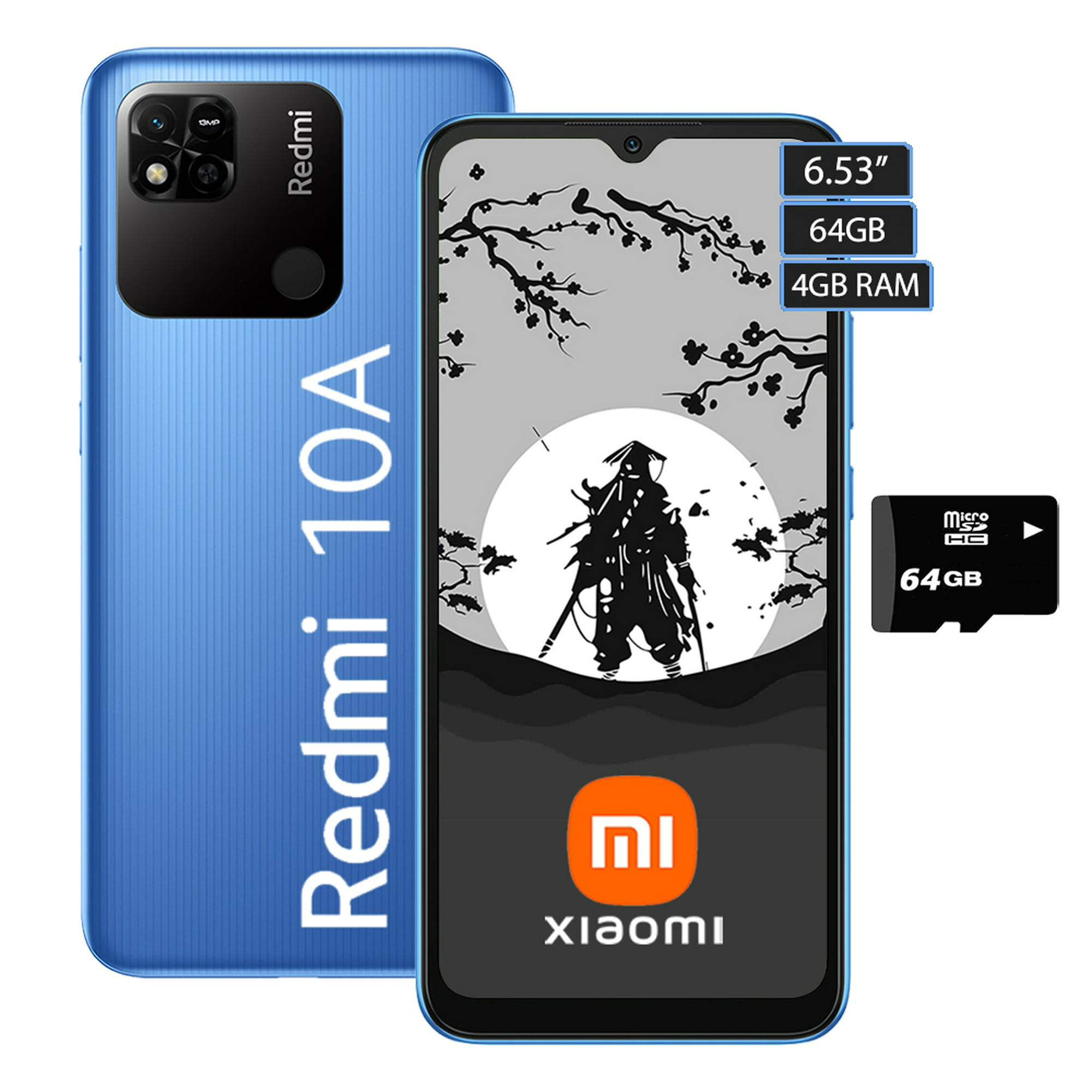 Celular Xiaomi Desbloqueado Redmi 10A 64 GB Azul