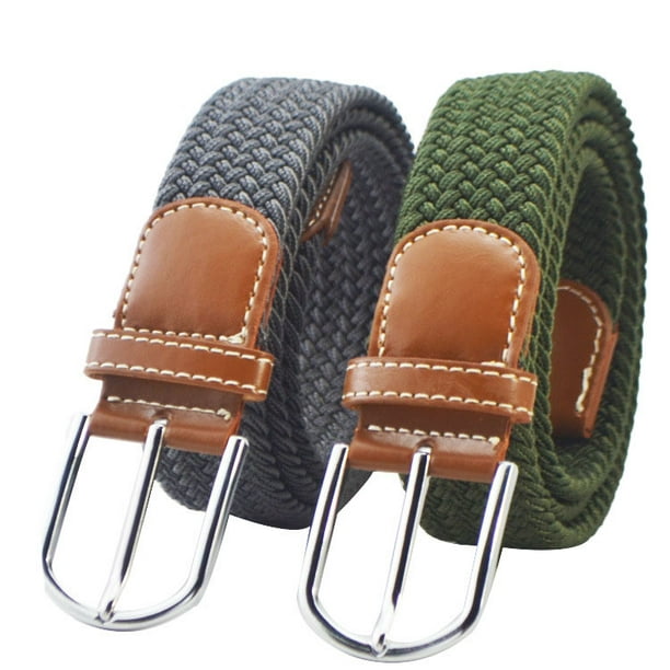  EIFINE Cinturones elásticos verdes más largos para hombre,  tejido trenzado, cómodo, elástico, casual, cinturón elástico de 1-3/8  pulgadas, cinturón elástico de 63.0 in (talla : 63.0 in, color: N) : Ropa,  Zapatos y Joyería
