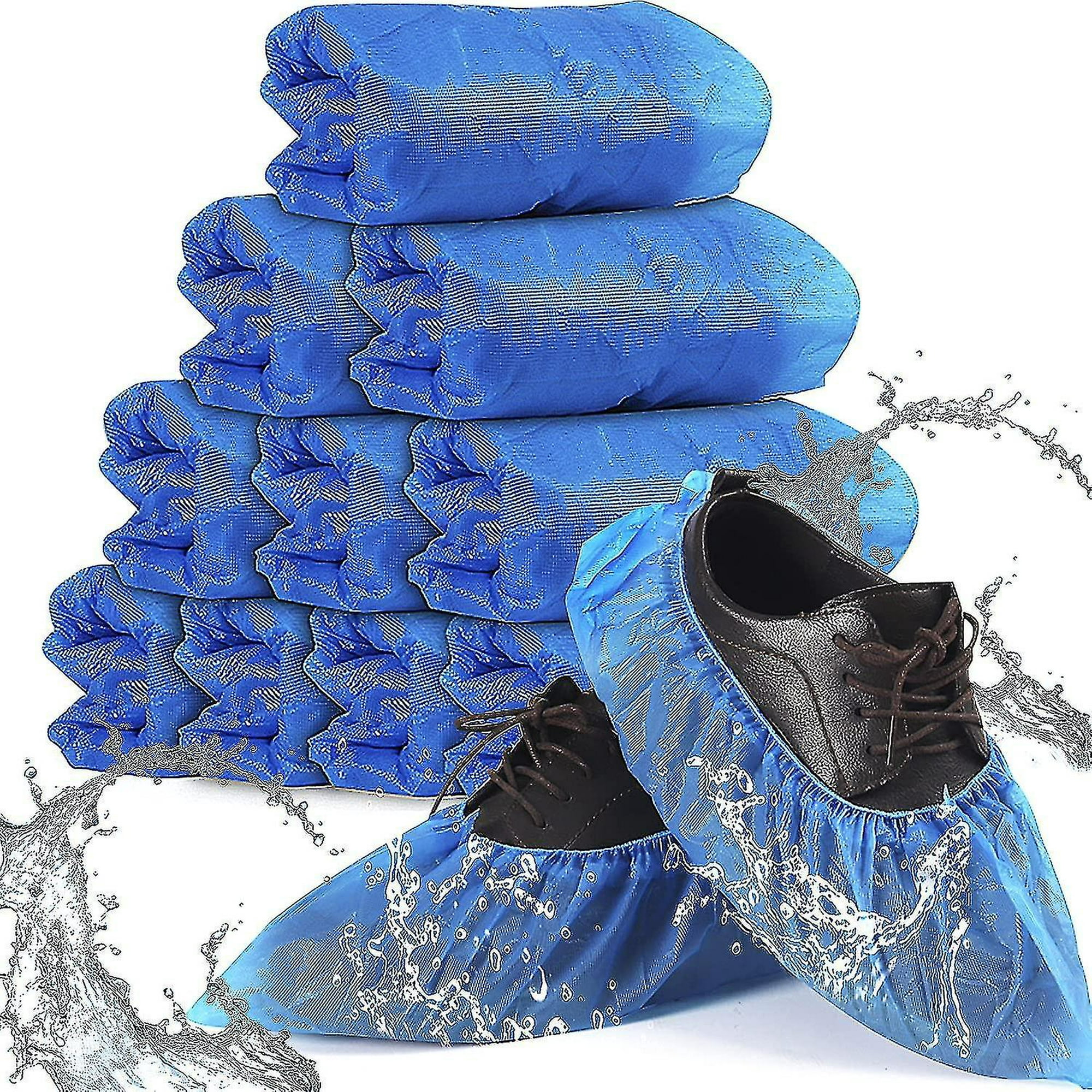 Fundas para zapatos desechables - Paquete de 100 (50 pares) fundas  desechables para zapatos y botas impermeables y antideslizantes - Talla  grande 