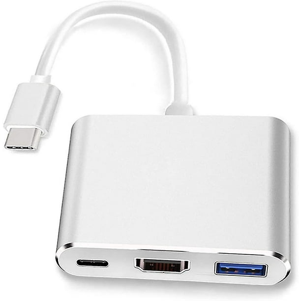 Adaptador USB-C a HDMI (compatible con 4k / 30 Hz): cable convertidor tipo  C 3 en 1 para Macbook Pro, Macbook, Mac Pro, Imac, Chromebook y más  2017/2018 YONGSHENG 8390606518958