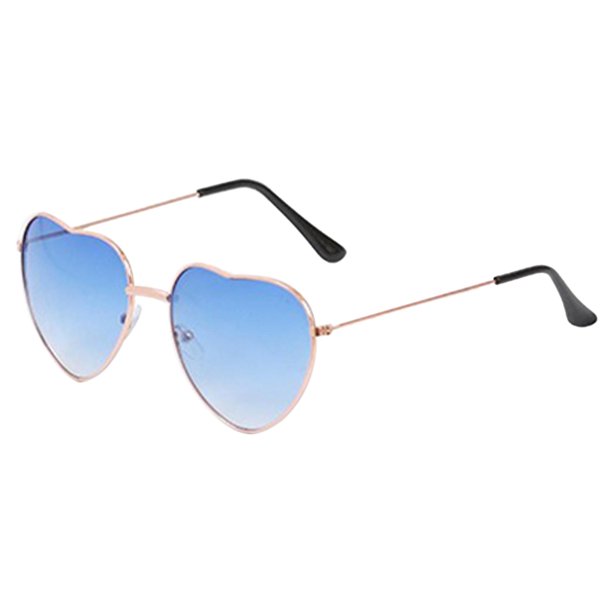 Gafas de sol en corazón para mujer, gafas de sol para mujer, lentes  transparentes de amor sin montura, gafas de sol UV400 azul Baoblaze  anteojos de