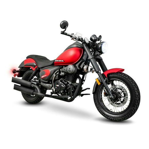 motocicleta chopper mb motos black devil 250cc rojo