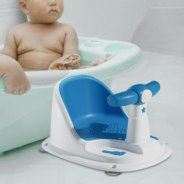 Naysku Asiento de baño para bebé, silla de baby shower, silla de baño  infantil con soporte de respaldo y ventosas, silla de baño antideslizante  para