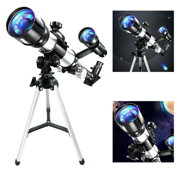 Telescopio reflector de astronomía portátil con apertura de 70mm, ideal  para niños y principiantes, Shamjiam telescopio lunar manual
